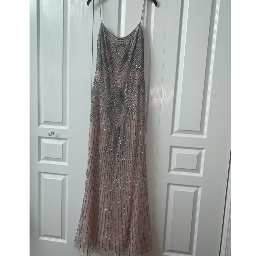 Silver Sequin/Blush Pink Gown